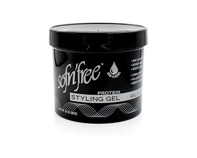SOFN'FREE Protein Styling Non-Flaking Gel for Firm Styling Control 32oz