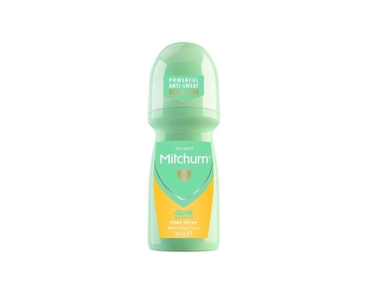 Mitchum Women 48HR Protection Roll-On Deodorant and Antiperspirant 100ml Pure Fresh Dermatologist Tested