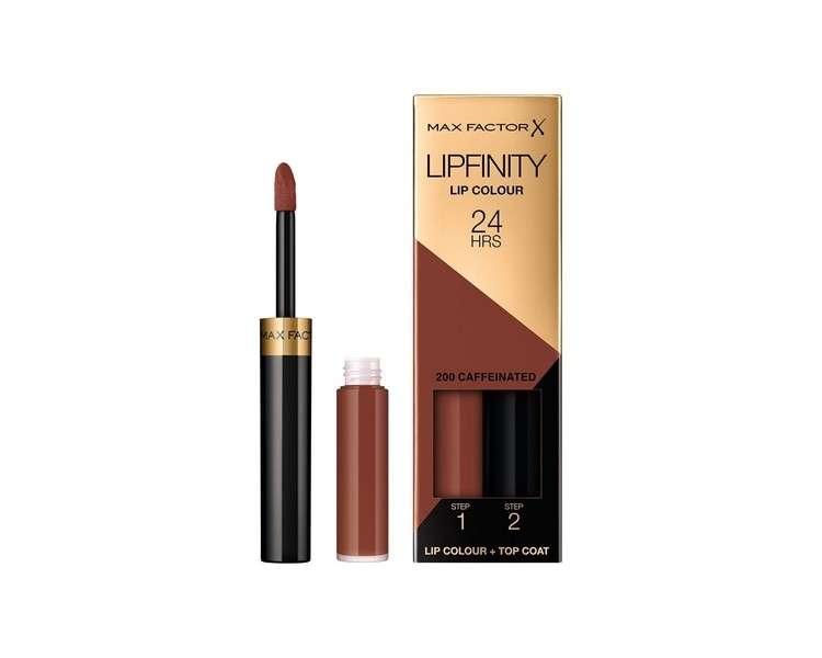 Max Factor Lipfinity Lip Color 2-Step Lipstick - 200 Caffeinated 4ml