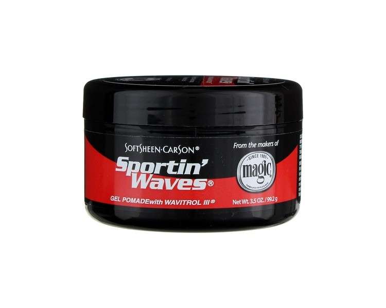 Soft Shine Sportin Waves 3.5oz Gel Pomade/Wavitrol Jar 103ml