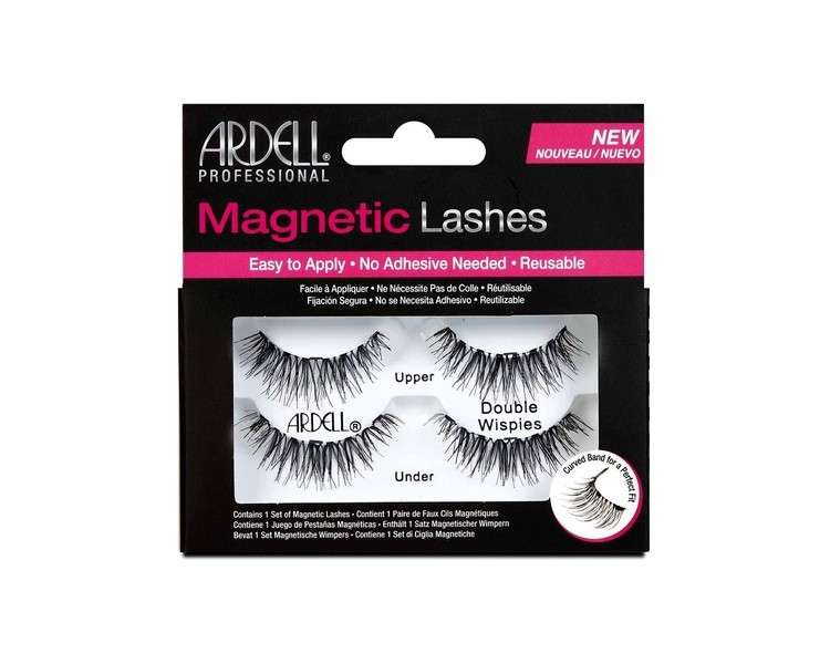 ARDELL Magnetic Series Double Wispies Magnetic Eyelashes with Reusable Magnetic Band and Applicator