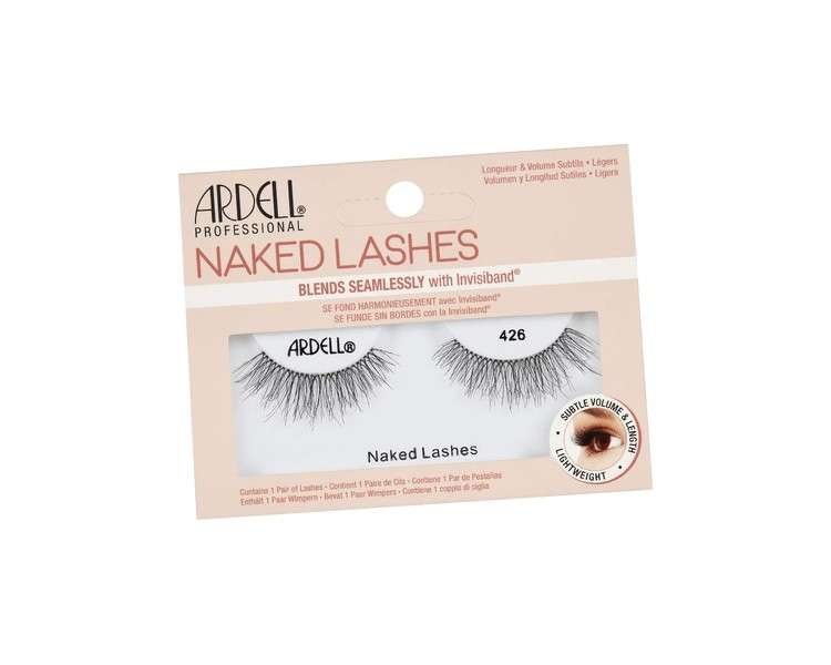 ARDELL Naked Lashes Real Hair False Eyelashes 426 - Natural Vegan Reusable Fake Lashes for Gluing - 1 Pair