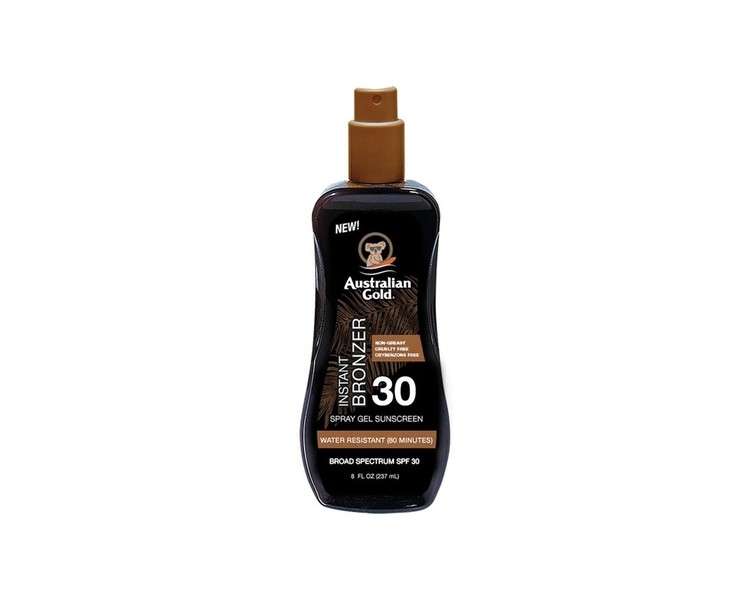 Australian Gold SPF 30 Spray Gel with Bronzer Sunscreen 100ml