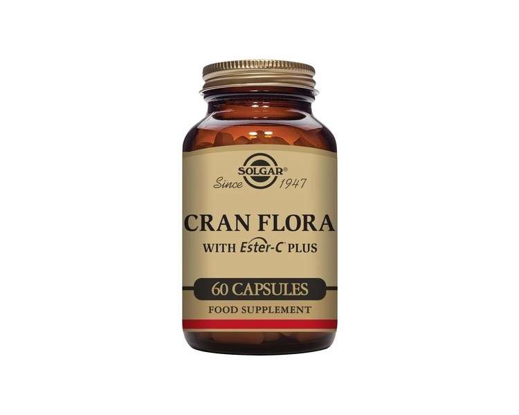 Solgar Cran Flora Cranberry Vegetable Capsules - Immune Support Fights Free Radicals Reduces Tiredness and Fatigue Vegan and Gluten-Free