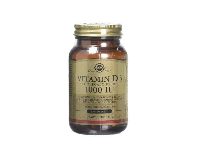 Solgar Vitamin D3 25mcg (1000iu) 100 Softgels