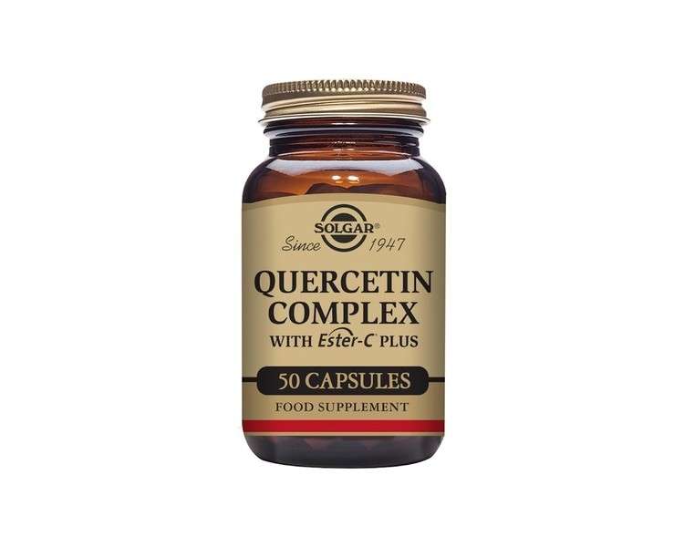 Solgar Quercetin Complex Vegetable Capsules - Supports Immunity and Protects from Oxidative Stress - With Ester Vitamin C and Bromelain - Vegan and Gluten Free
