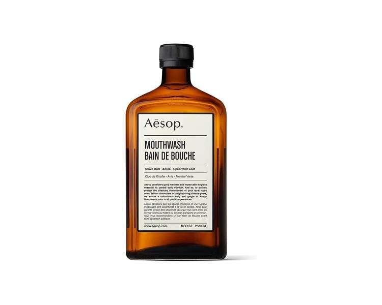 Aesop Mouthwash 500mL/16.9oz Bad Breath Mouthwash Oral Care and Bad Breath Treatment Alcohol-Free Mouth Wash Liquid