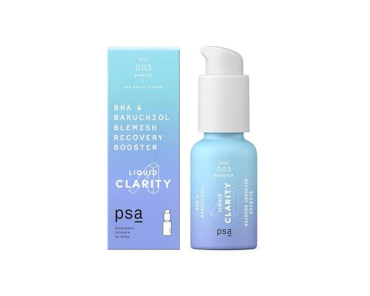 PSA Liquid Clarity BHA & Bakuchiol Blemish Recovery Booster Pore-Refining Serum 15ml 0.5oz