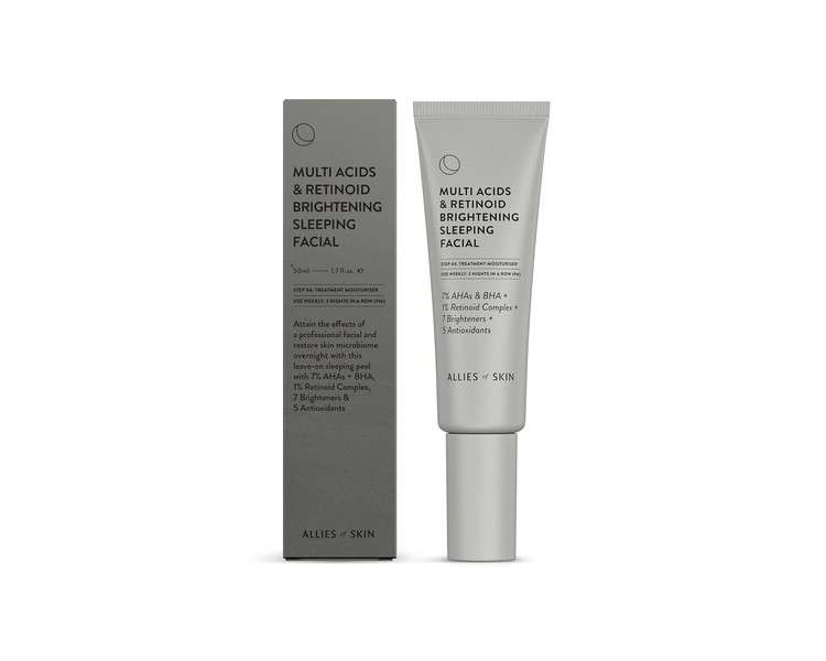 Allies of Skin Multi Acids & Retinoid Brightening Sleeping Facial 1.7oz 50ml