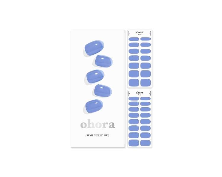 ohora Semi Cured Gel Nail Strips N Tint Glass - Works with Any Nail Lamps Salon-Quality Long Lasting Easy to Apply & Remove - Includes 2 Prep Pads Nail File & Wooden Stick