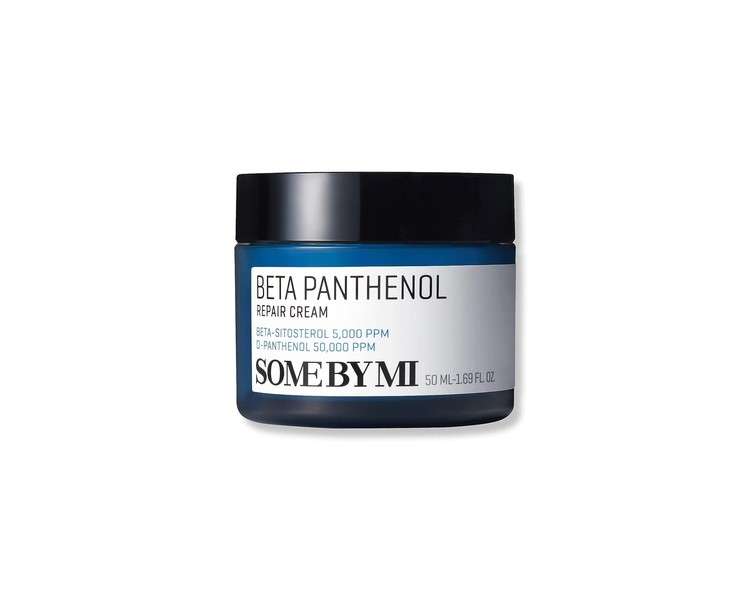 SOME BY MI Beta-Panthenol Repair Cream 1.69Oz 50ml - Rebuilding Skin Barrier with Beta-Sitosterol and D-Panthenol for Damaged Skin - Daily Moisturizer with Anti-Wrinkle Effect - Facial Skin Care