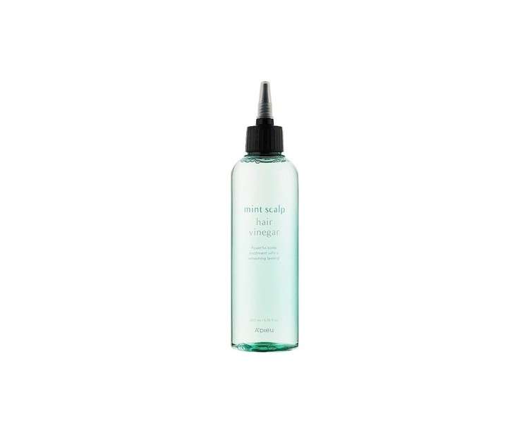 A'PIEU Mint Scalp Hair Vinegar 6.76 fl oz 200ml - Clarifying and Cooling for Greasy Hair and Oily Scalp - Non-drying, Locks in Hydration, and Maintains Balanced pH Level