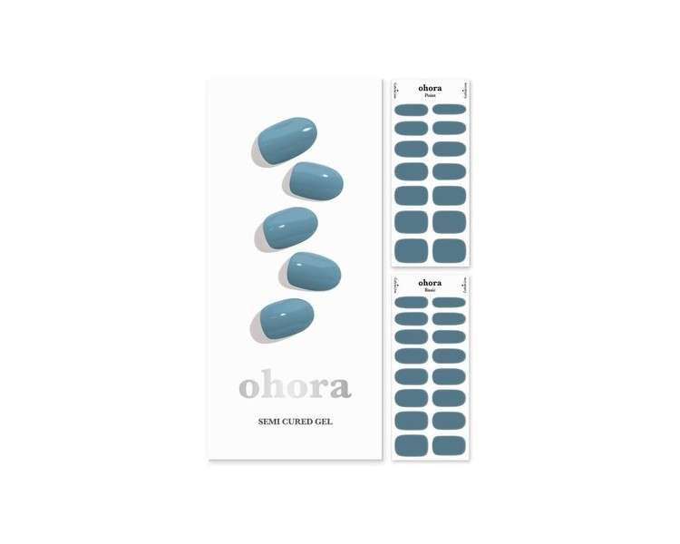 ohora Semi Cured Gel Nail Strips Works with Any Nail Lamps Salon-Quality Long Lasting Easy to Apply & Remove Includes 2 Prep Pads Nail File & Wooden Stick