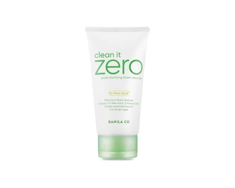 Banila Co Clean it Zero Pore Clarifying Foam Cleanser 150ml with Tri-Peel Acid and Natural Clay