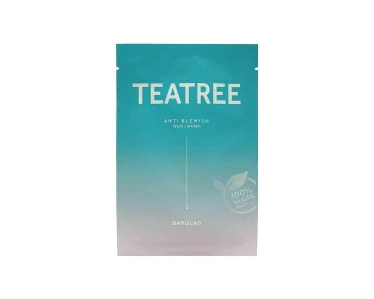 Barulab Balancing Tea Tree Sheet Mask The Clean Vegan Mask 20ml