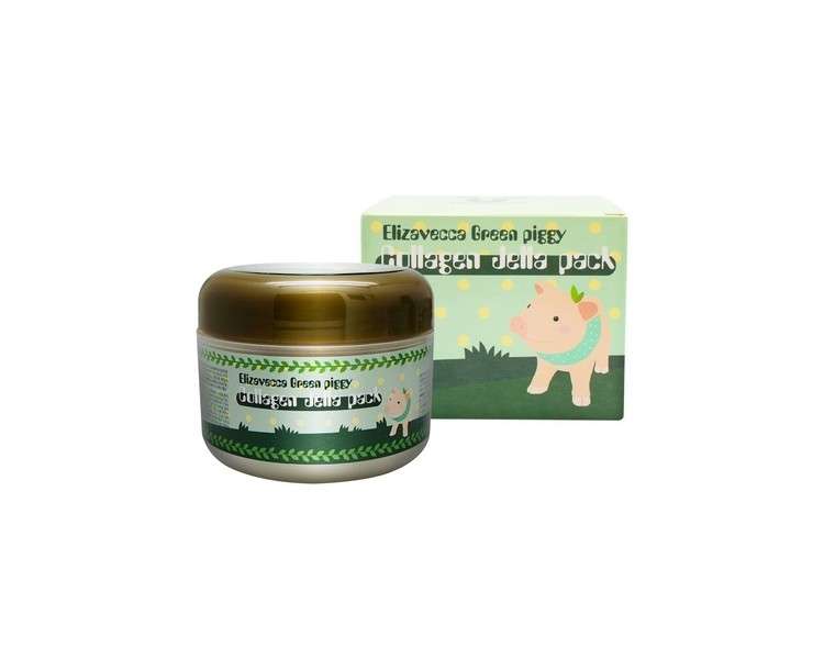 Elizavecca Green Piggy 50% Collagen Cream 100g Jella Pack Hydrolyzed Collagen Anti-Aging Night Cream