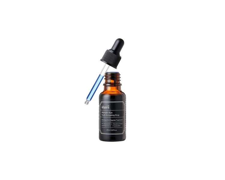 DearKlairs] Midnight Blue Youth Activating Drop 0.67 fl oz Dual EGF Peptides Guaiazulene Adenosine Night Serum