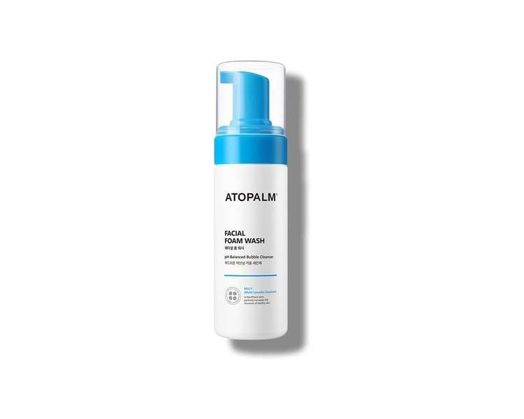 ATOPALM Facial Foam Wash Gentle Baby Wash Tear-Free Sulfate-Paraben-Free pH Balanced Hypoallergenic for Sensitive Skin EWG Green Grade Foaming Facial Cleanser 5.07 Fl Oz 150ml