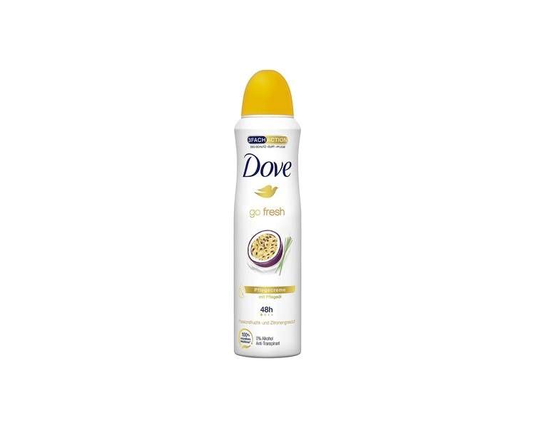 Dove go fresh Deodorant Spray Passionfruit and Lemongrass Scent Antiperspirant 48 Hour Protection 150ml