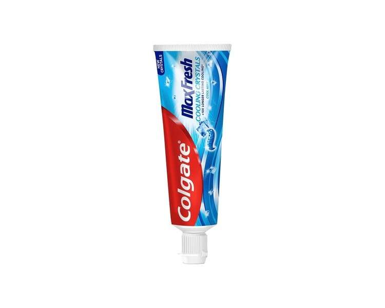 Colgate Max Fresh Cooling Crystals Toothpaste 75ml - Effective Teeth Cleaning for Long-lasting Freshness and a Clean Mouth - Keeps Teeth White and Fights Cavities