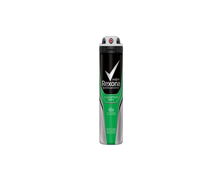 Rexona Quantum Dry Deodorant Anti-Perspirant Spray For Men 48h 5.0 Oz / 150 Ml