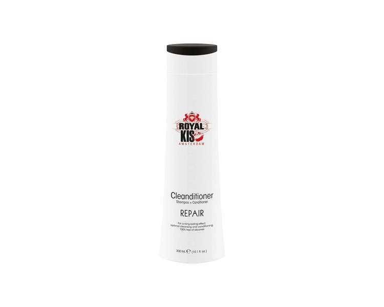 Royal KIS Repair Cleanditioner 2 in 1 Shampoo and Conditioner 300ml for Damaged and Chemically Treated Hair with Keratin - Silicone Free