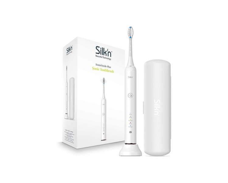 Silk'n Sonicsmile Plus White Sonic Electric Brush for Clean and White Teeth Up to 90 Days Battery Life