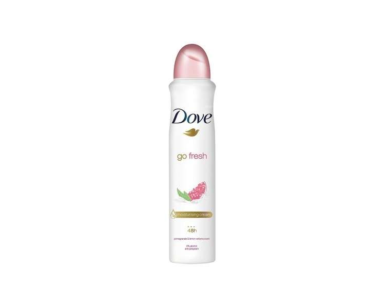 Dove Go Fresh Limited Edition Pomegranate & Lemon Verbena Anti-perspirant Aerosol with ¼ Moisturising Cream Deodorant 250ml