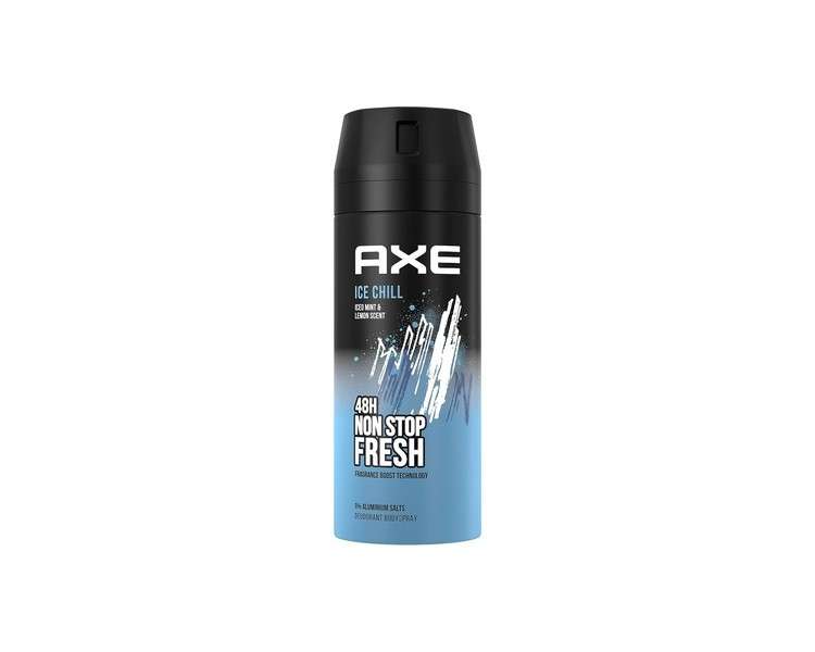 Axe Ice Chill Deodorant without Aluminum Provides 48 Hours of Effective Protection Against Body Odor 150ml