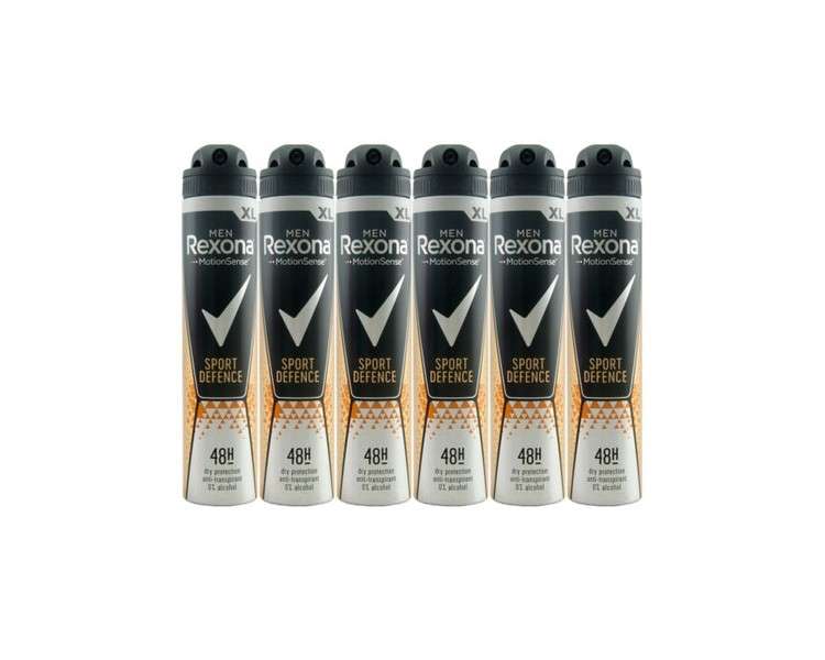 Rexona Sport Defence Deodorant Spray 200ml - Pack of 6