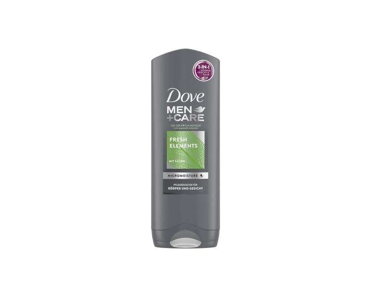 Dove Men+Care 3-in-1 Fresh Elements Shower Gel for Body, Face, and Hair with MicroMoisture 250ml