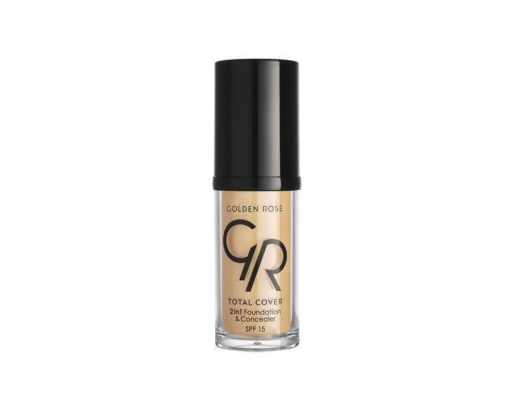 Golden Rose Total Cover 2 in 1 SPF15 Foundation and Concealer 03 Almond