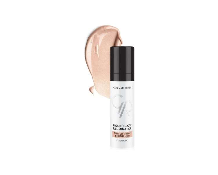 GOLDEN ROSE Liquid Glow Illuminator Tinted Prime and Highlight Starlight 30ml