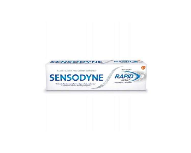 Sensodyne Rapid Relief Whitening Toothpaste 75ml