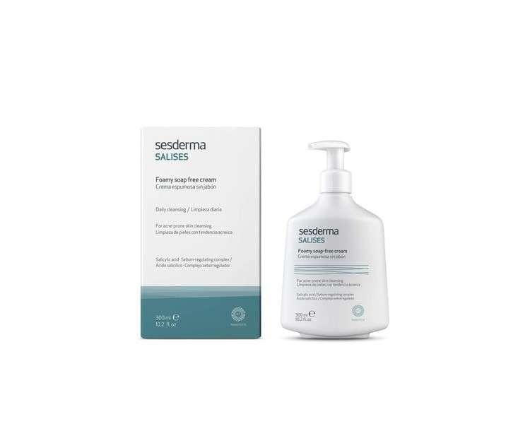 Sesderma Salises Foaming Soap-Free Cream for Acne-Prone Skin with Salicylic Acid and Mattifying Active Ingredients