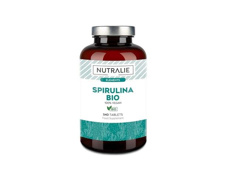 Organic Spirulina Bio 3000mg per Dose Premium Supplement with Organic Spirulina 60% Protein and 19% Phycocyanin 540 Tablets