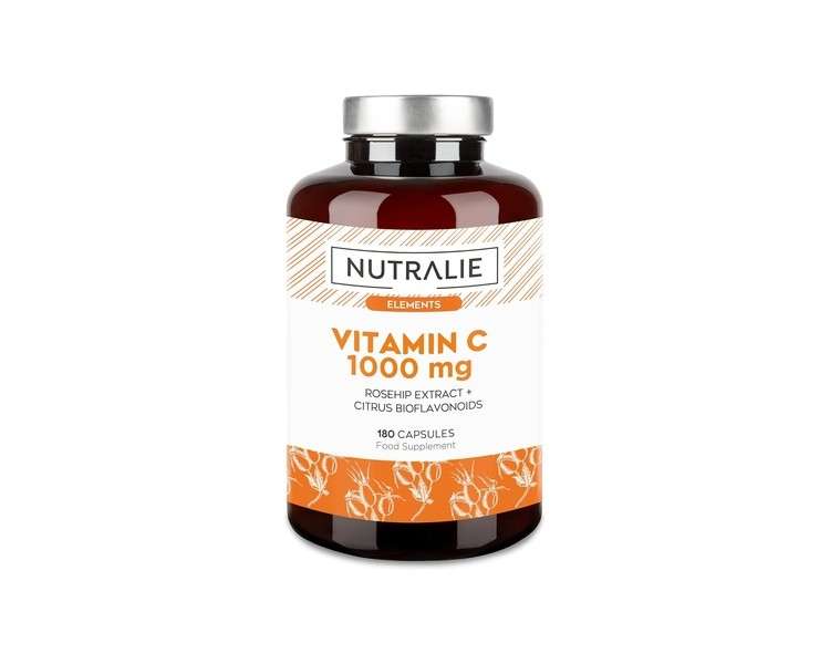 Vitamin C 1000mg High Strength Vegan Immune System Support with Bioflavonoids and Rosehip