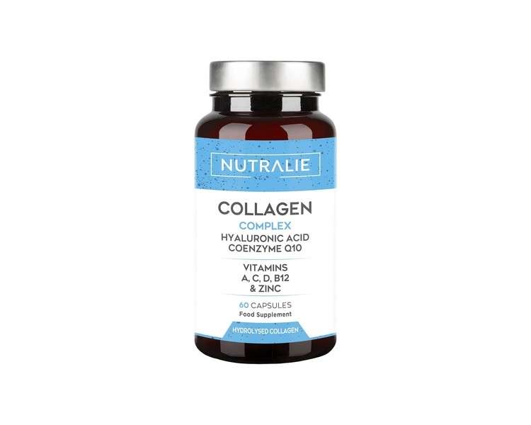 Collagen Hyaluronic Acid Coenzyme Q10 Vitamins A C D and B12 Zinc for Skin Joints and Hair Hydrolysed Collagen 60 Capsules