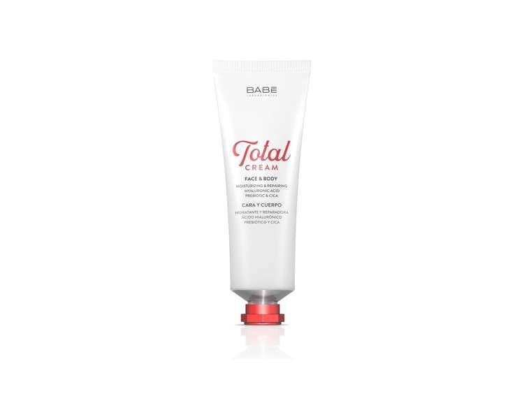 Laboratorios Babé Total Cream Face Body and Hands Multifunctional Cream for Daily Use with Prebiotics Cyka and Hyaluronic Acid Coral 60mm