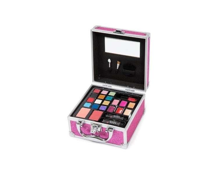 MYA Travel Professional Makeup Case with Shadows, Blush, Lipstick, Brushes