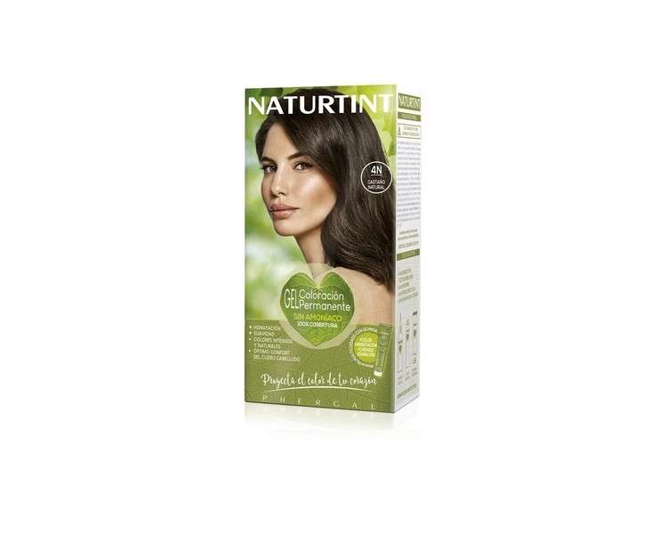 Naturtint Biobased Hair Color Without Ammonia 4N Natural Chestnut High Percentage of Natural Ingredients 170ml