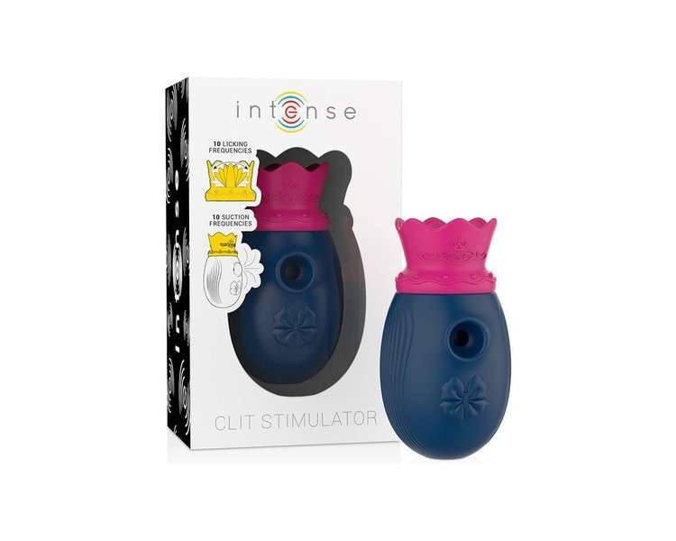 Intense Clit Stimulator 10 Licking and Suction Frequencies - Blue