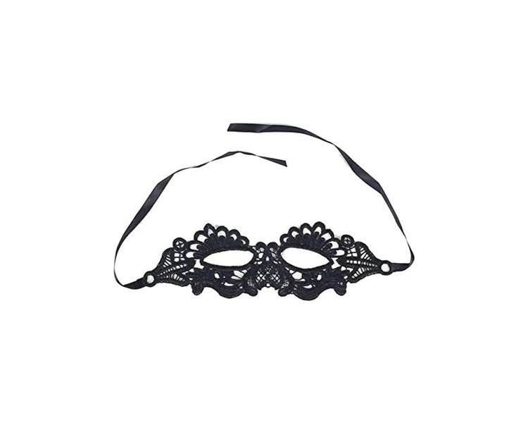 Queen Lingerie Enchantment Black Lace Eye Mask One Size