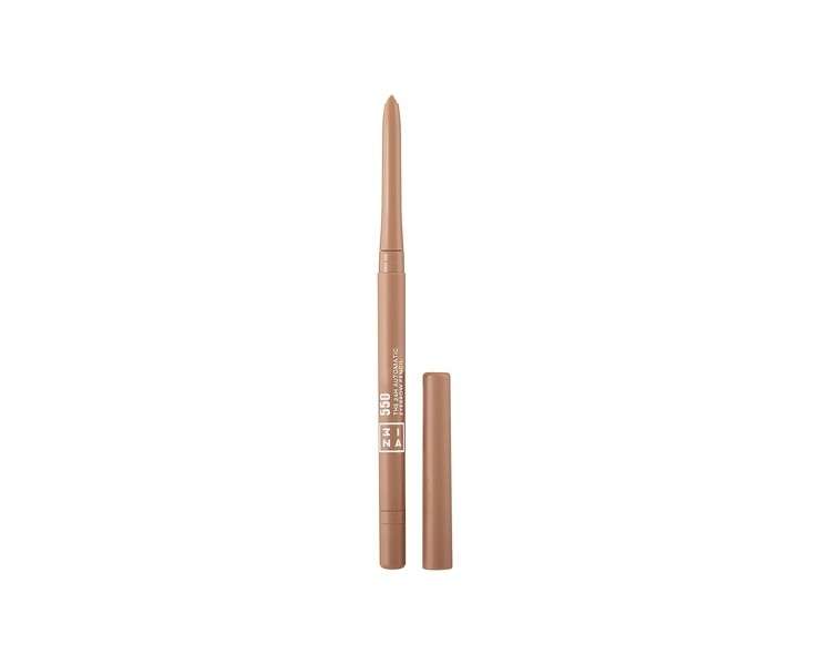 3INA MAKEUP The 24h Automatic Eyebrow Pencil 550 Blonde 24H Longwearing Waterproof Formula with Built-In Sharpener - Fuller Looking Brows - Precise Tip