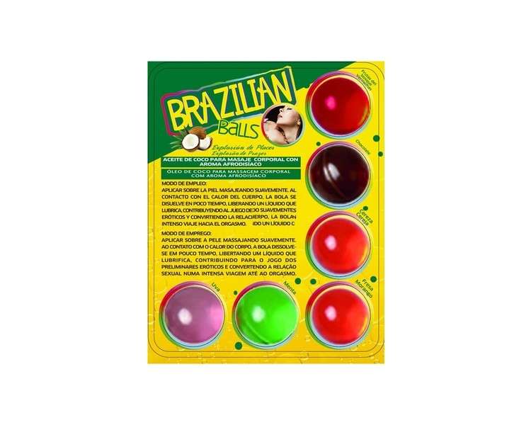 SECRET PLAY Beijáveis Lubricant Brazilian Balls Multiflavors 6x4g