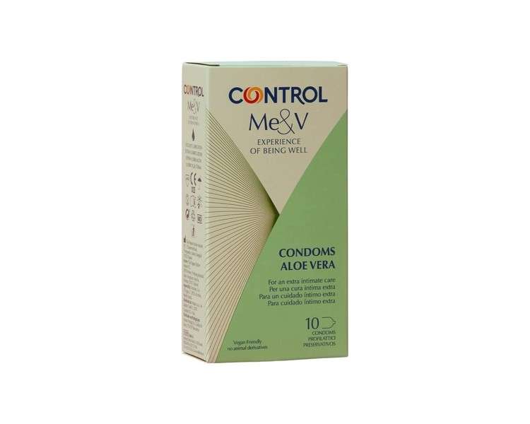 Control Me&V Condoms with Aloe Vera Moisturizing and Lubricating 10 Condoms