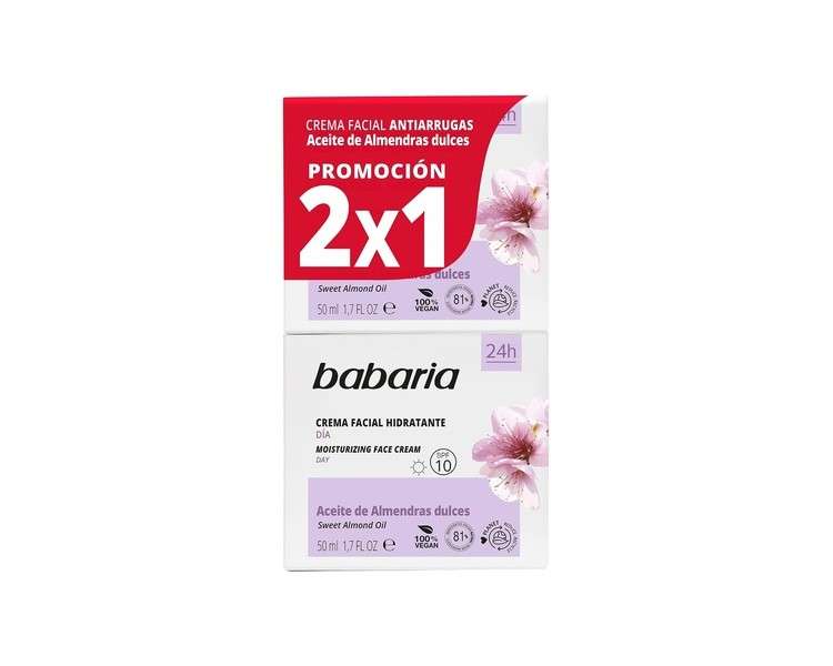 Babaria Almond Anti-Wrinkles Face Cream - Pack of 2