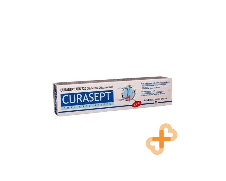 CURASEPT Ads 720 Toothpaste with 0.20% Chlorhexidine 75ml - Discoloration Protection