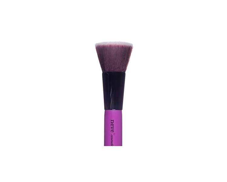 Neve Cosmetics Flat Compact Brush for Liquid Foundation or Powder Purple Flat