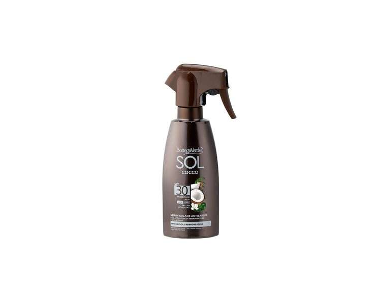 Bottega Verde SOL COCO Sun Spray - Sun Protection, Intensifies Tanning - with Tanning Activator and Coconut Milk 250ml - Water Resistant - High Protection SPF 30